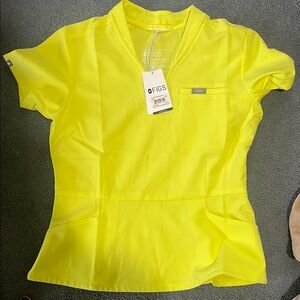 FIGS Women's Yellow Top